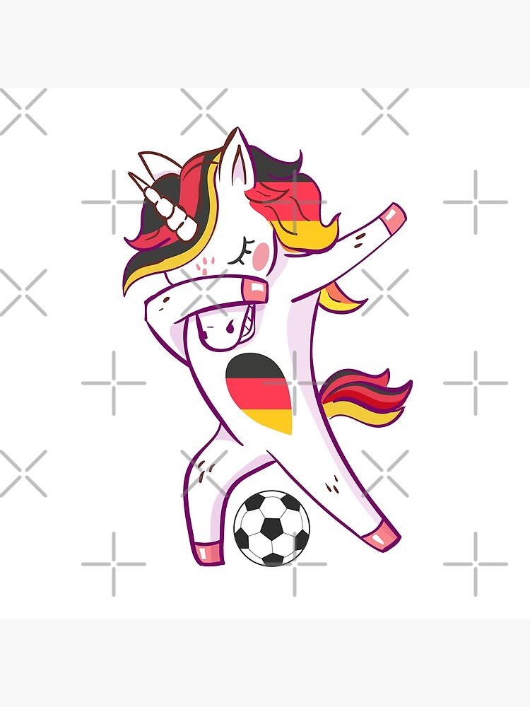 Dabbing Soccer German Cute Germany Unicorn Flag by FutureInTheAir