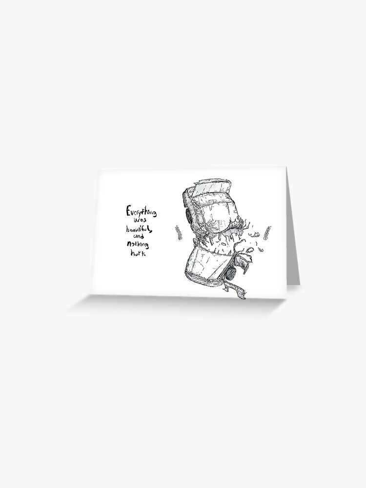 Carte De Vœux Illustration De L Accident De Voiture Kurt Vonnegut Slaughterhouse Five Citation Par Tomduggan Redbubble