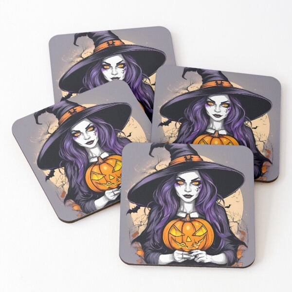 Artikelvorschau, Halloween-Hexe mit Kürbis - T-Shirt entworfen und verkauft von PrintyArts.