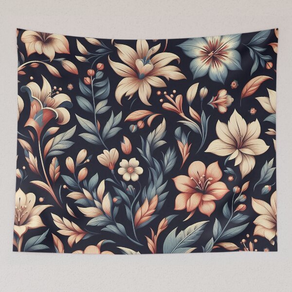 Item preview, Close up of a floral wallpaper - elegant flowers designed and sold by WalterGomes.