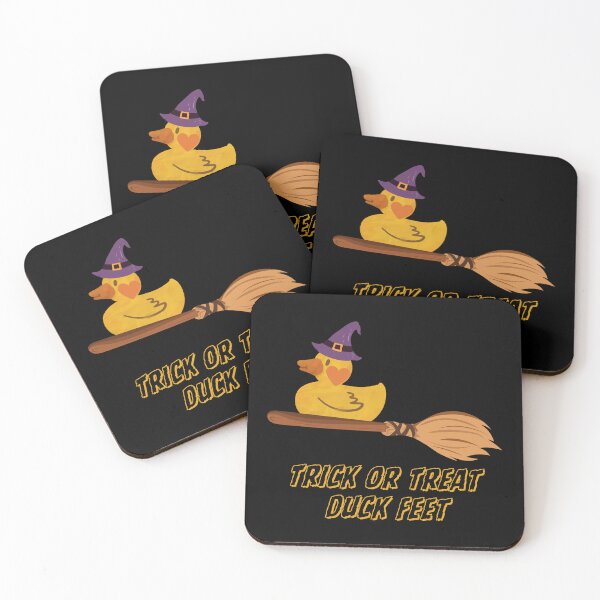 Item preview, Witch Rubber Ducky on Broomstick - Trick or Treat Duck Feet designed and sold by DavidsDucks.