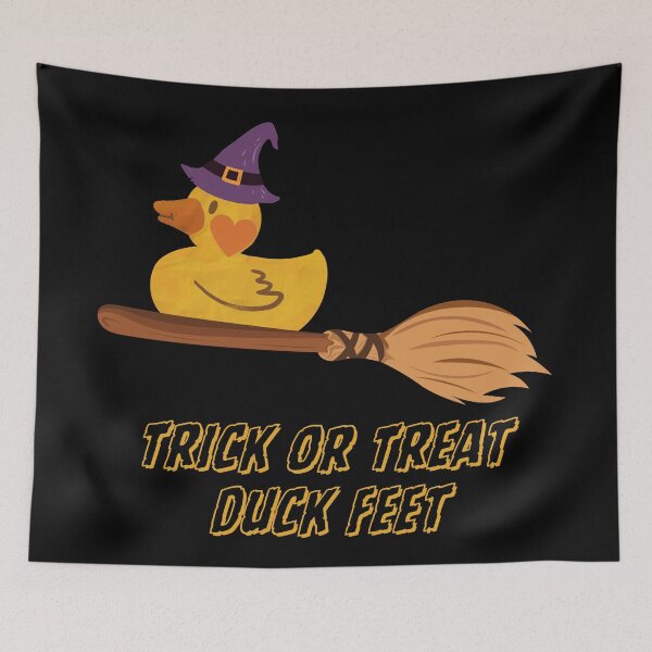 Item preview, Witch Rubber Ducky on Broomstick - Trick or Treat Duck Feet designed and sold by DavidsDucks.