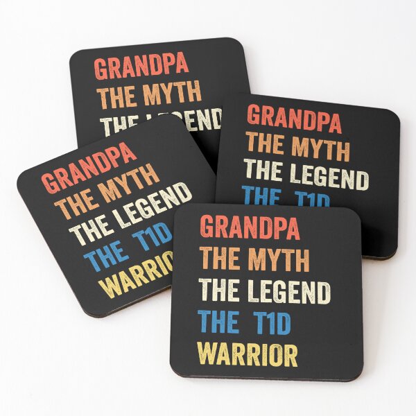 Item preview, Grandpa The Myth The Legend T1D Warrior Diabetes Awareness T-shirt designed and sold by KGN  CREATIVITY.