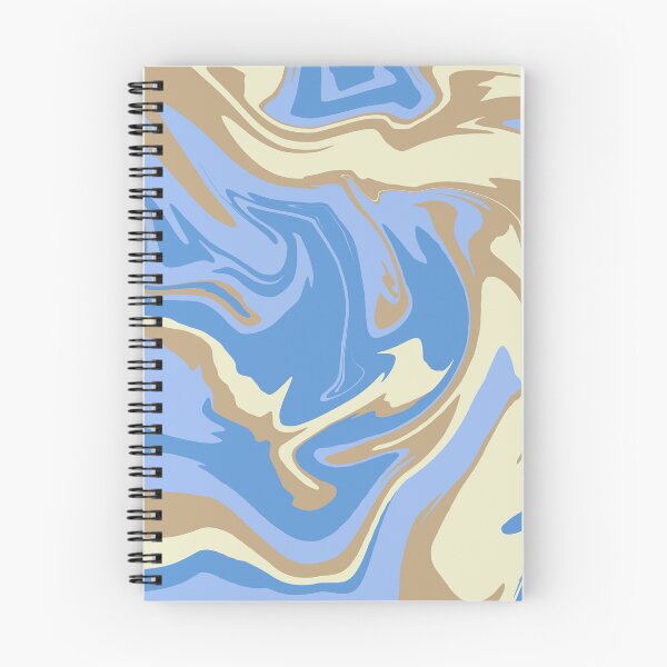 Item preview, tan blue swirl abstract modern design designed and sold by sillygaydesigns.