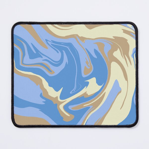 Item preview, tan blue swirl abstract modern design designed and sold by sillygaydesigns.