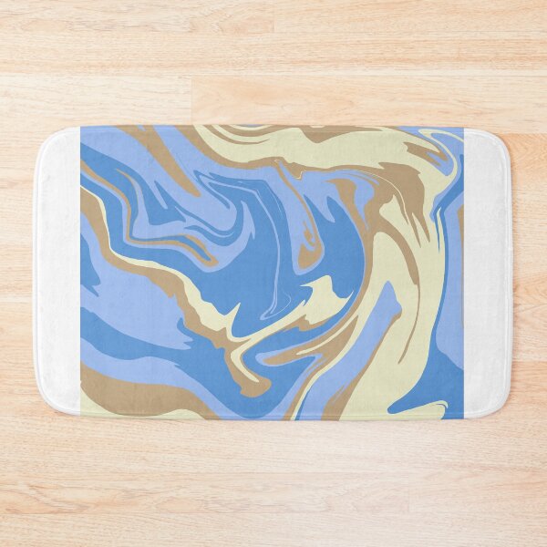 Item preview, tan blue swirl abstract modern design designed and sold by sillygaydesigns.