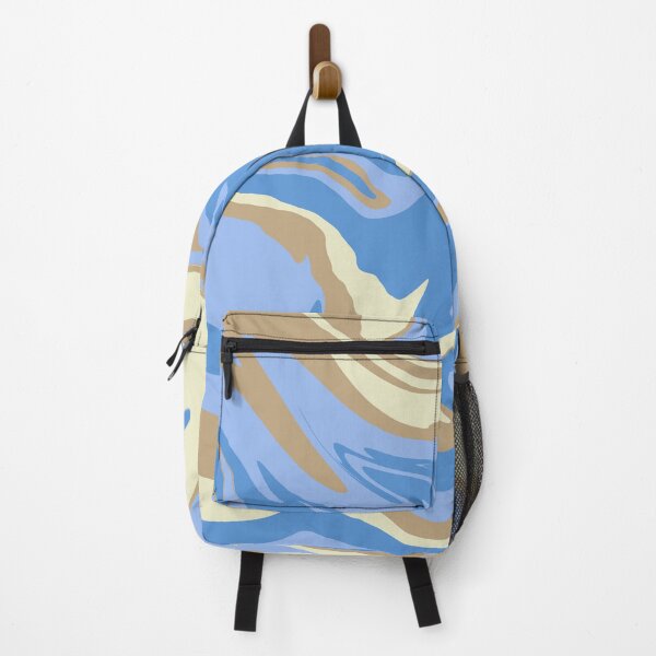 Item preview, tan blue swirl abstract modern design designed and sold by sillygaydesigns.