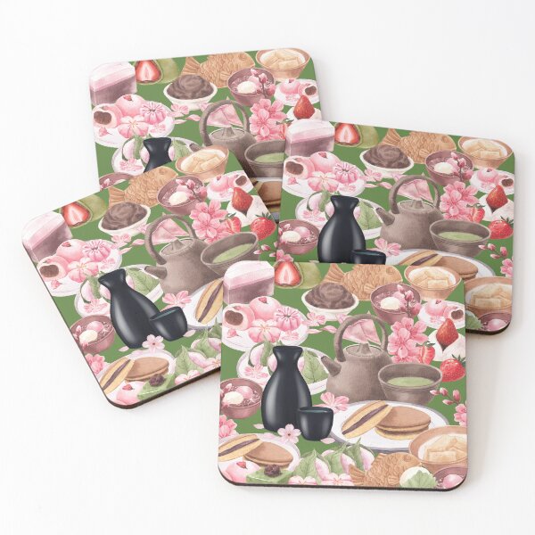 Item preview, yummy Japanese traditional snacks and dessert with green tea designed and sold by MerryCrown.