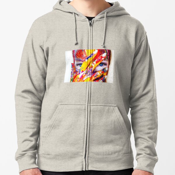 painted woman hoodie