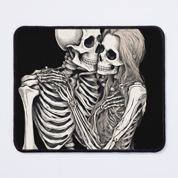 Item preview, Skeleton Lovers Death Kiss Halloween Gift designed and sold by CyberArtistOne.