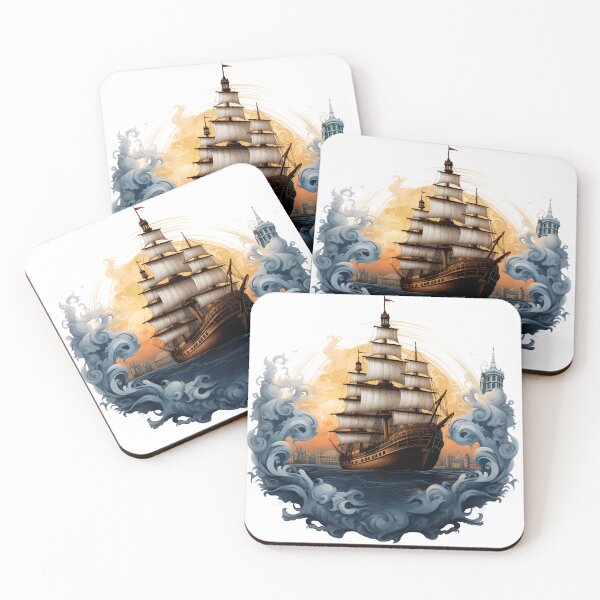 Item preview, Ship of Glory - Nautical Adventure Sailing Sea Captain Pirates Ocean Art designed and sold by Blendfactor.
