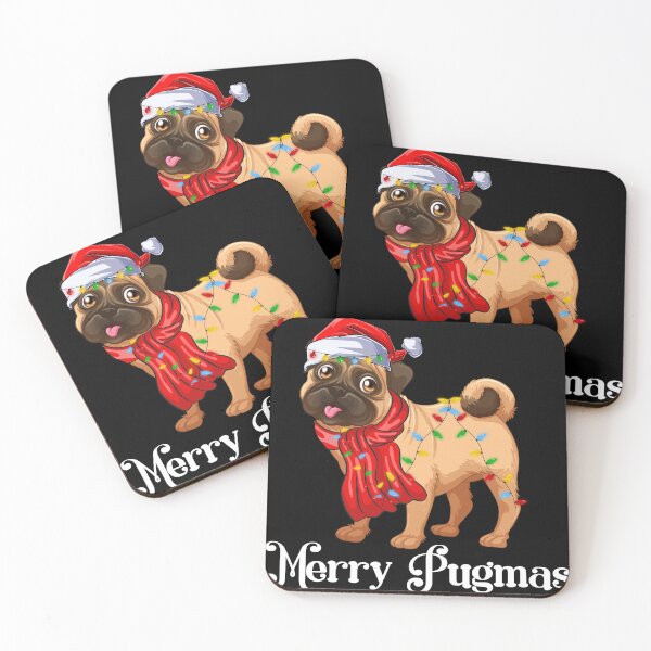 Item preview, Merry Pugmas Christmas Funny Dog Santa Pug Hat designed and sold by EIMgraphic.