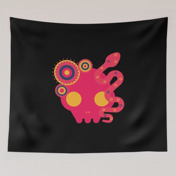Item preview, Pink Skull with Snake designed and sold by MrDeebshop.