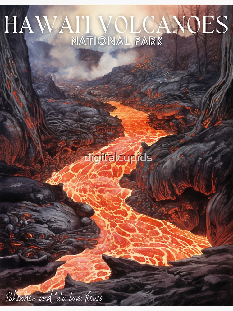 Types of Lava - Pahoehoe and A'a