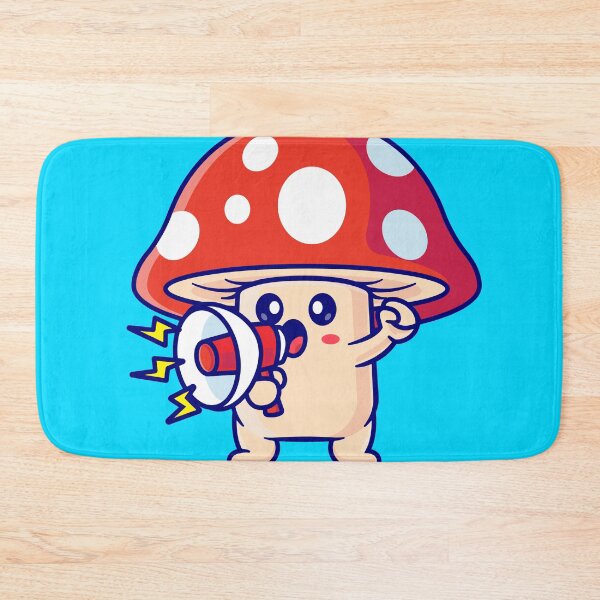 Item preview, Cute Mushroom Holding Megaphone Cartoon Vector Icon Illustration designed and sold by hjian8219.