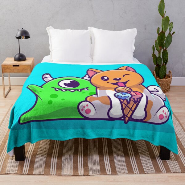 Artikelvorschau, Niedlicher Hund, der Eis mit Monster-Cartoon-Vektor-Symbol-Illustration isst entworfen und verkauft von hjian8219.