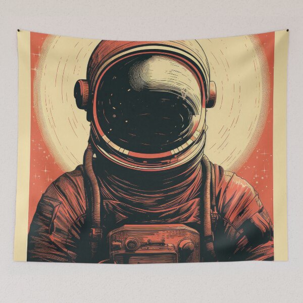 Item preview, Stellar Explorer: Vintage Astronaut Portrait  designed and sold by VisionDuke.