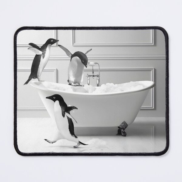Item preview,  Penguin in a Bathtub designed and sold by SurfolioPrints.