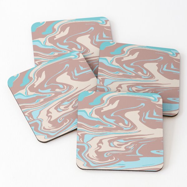 Item preview, brown teal swirl abstract modern design designed and sold by sillygaydesigns.