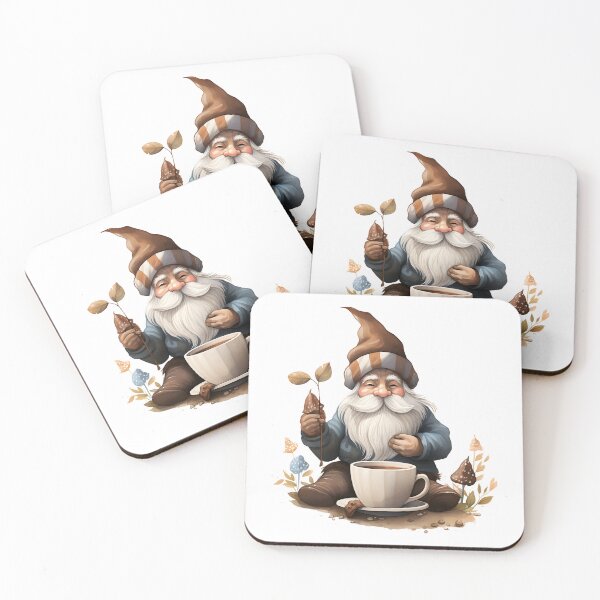 Item preview, Autumn Gnome with Coffee designed and sold by BellaLawi.