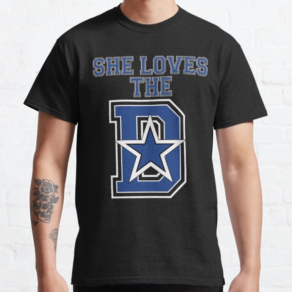 Hottertees Vintage She Loves The D Dodgers Shirt