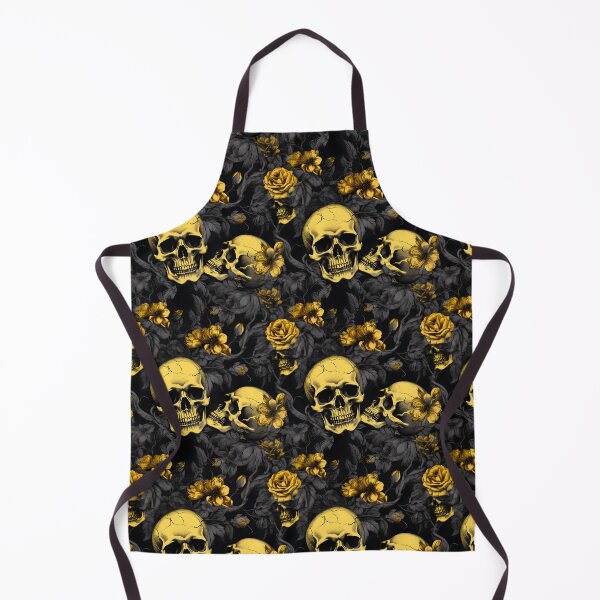 Item preview, Charcoal and Yellow Skulls Composite Overlay Pattern #5 designed and sold by ARTficiallyAnon.