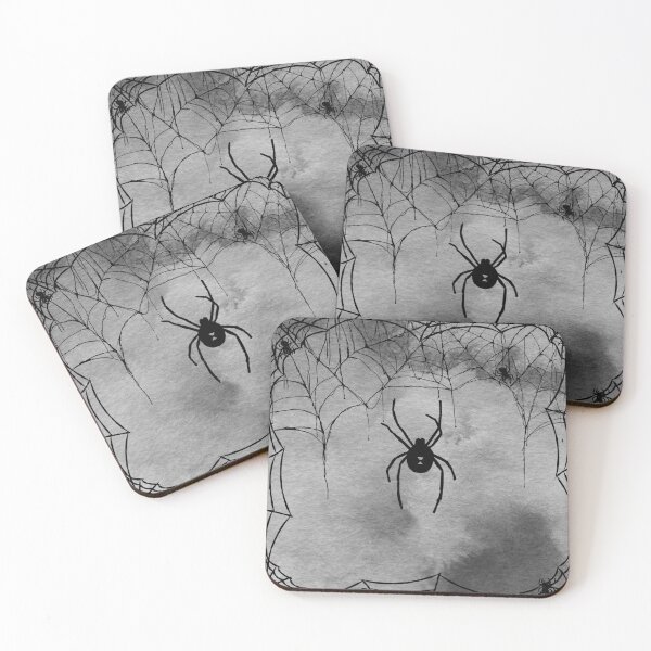 Item preview, Spider Silhouette and Spider Web with Grainy Background designed and sold by ossiagraphics.