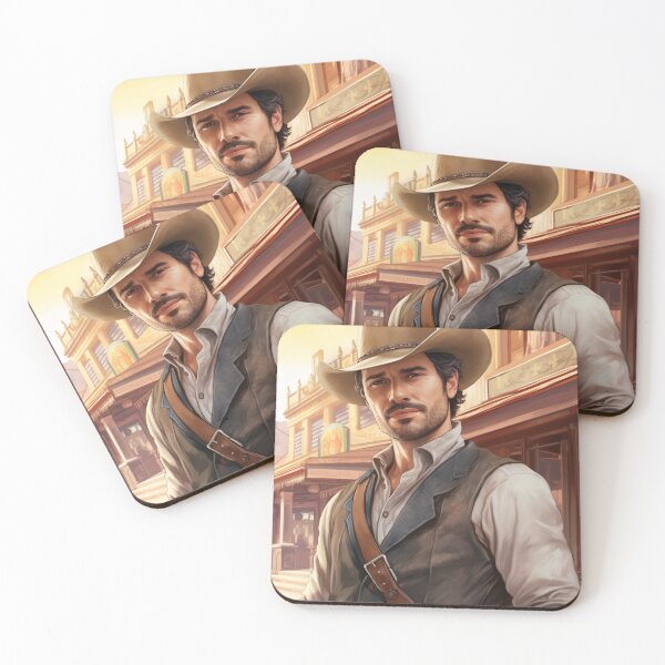 Item preview, Handsome Cowboy in front of a Western Saloon designed and sold by shadowalice.