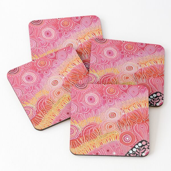 Item preview, Desert Flowers Aboriginal Indigenous Dot Art DijitalAI Art designed and sold by CALAMELART.