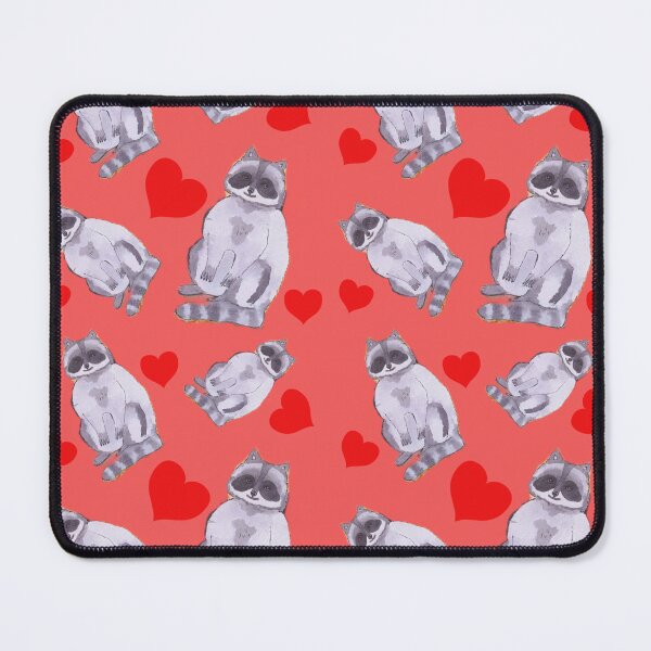 Item preview, Racoon and hearts designed and sold by Kiruthikaarts.