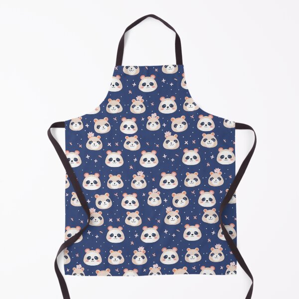Item preview, Royal Blue and Peach Cute Panda Composite Overlay Pattern #2 designed and sold by ARTficiallyAnon.