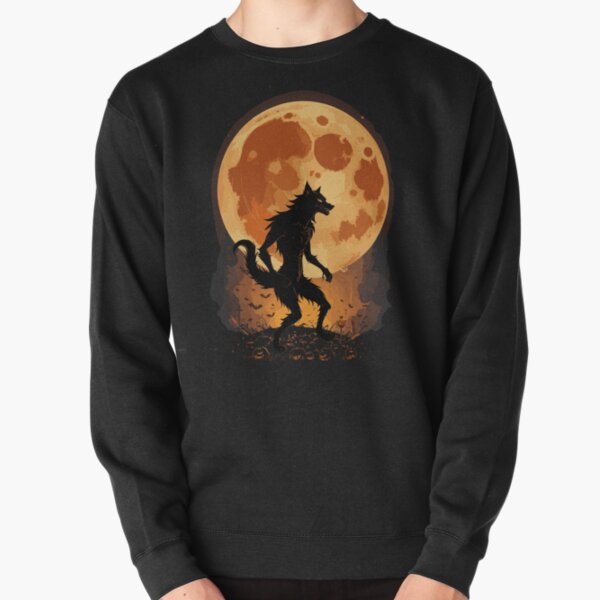 Item preview, Werewolf with Full Moon Halloween Monster designed and sold by Peculiarts.
