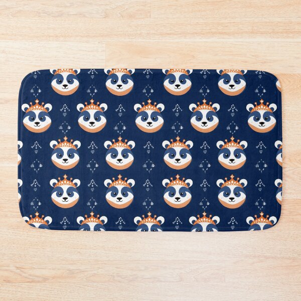 Item preview, Royal Blue and Peach Cute Panda Composite Overlay Pattern #3 designed and sold by ARTficiallyAnon.