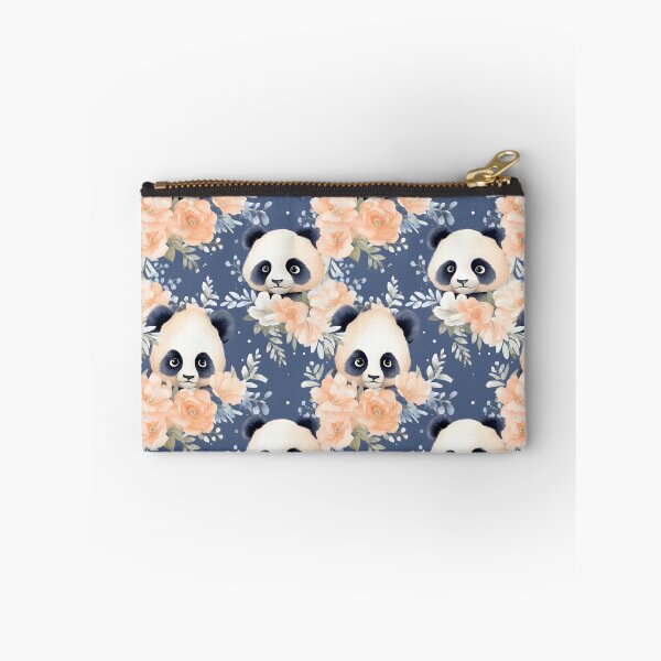 Item preview, Royal Blue and Peach Cute Panda Composite Overlay Pattern #4 designed and sold by ARTficiallyAnon.