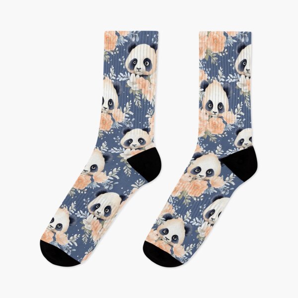 Item preview, Royal Blue and Peach Cute Panda Composite Overlay Pattern #4 designed and sold by ARTficiallyAnon.