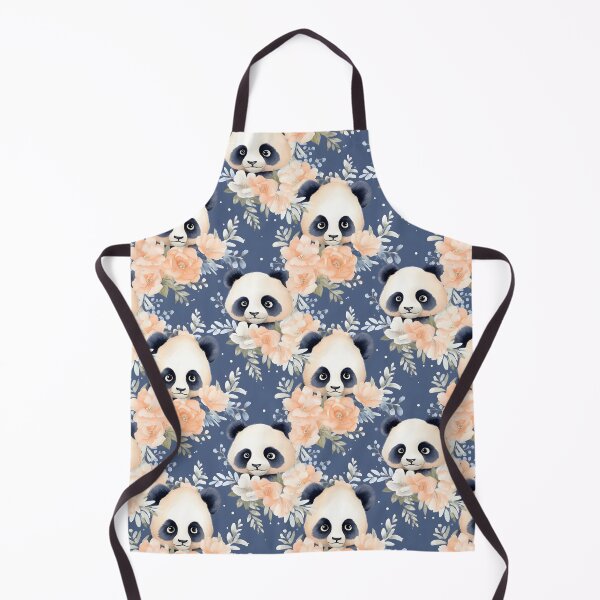 Item preview, Royal Blue and Peach Cute Panda Composite Overlay Pattern #4 designed and sold by ARTficiallyAnon.