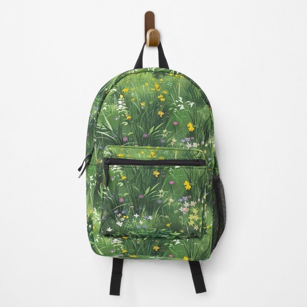 Item preview, Grass Fields with Flowers Pattern – Landscape inspired by Studio Ghibli designed and sold by animaesthetic.