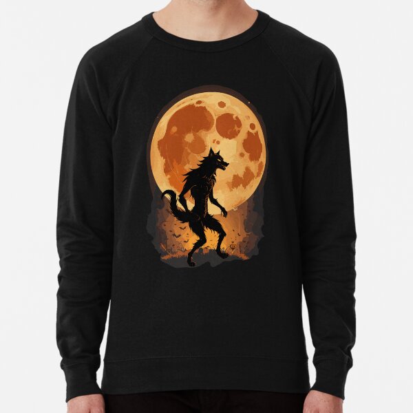 Item preview, Chupacabra Werewolf with Full Moon Halloween Monster designed and sold by Peculiarts.