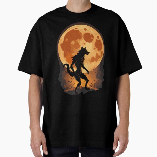 Item preview, Chupacabra Werewolf with Full Moon Halloween Monster designed and sold by Peculiarts.