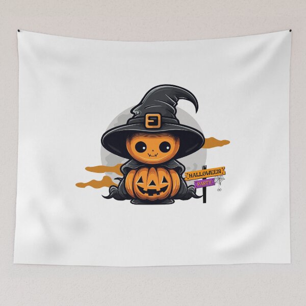 Item preview, Cute Halloween pumpkins designed and sold by GalaxyArtForge.