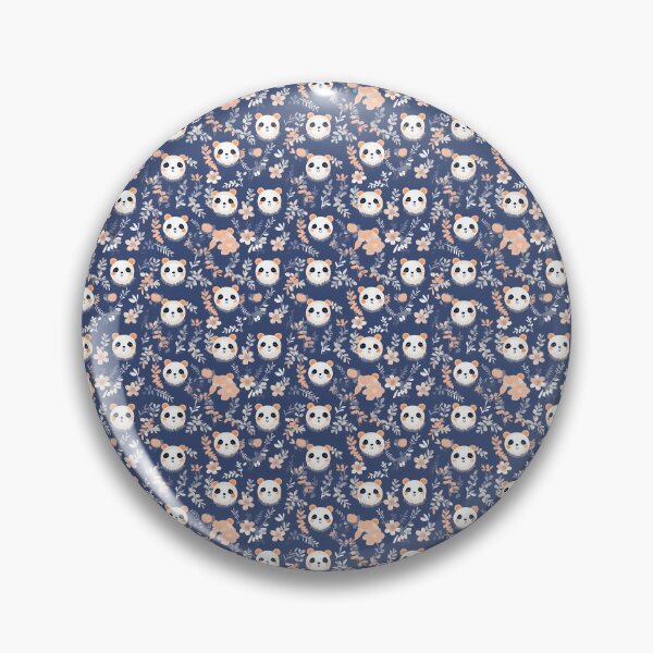 Item preview, Royal Blue and Peach Cute Panda Composite Overlay Pattern #5 designed and sold by ARTficiallyAnon.