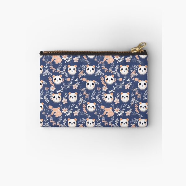 Item preview, Royal Blue and Peach Cute Panda Composite Overlay Pattern #5 designed and sold by ARTficiallyAnon.