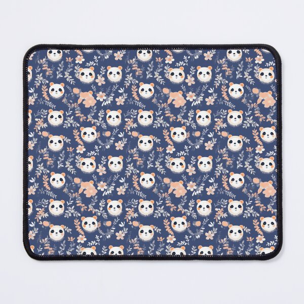 Item preview, Royal Blue and Peach Cute Panda Composite Overlay Pattern #5 designed and sold by ARTficiallyAnon.