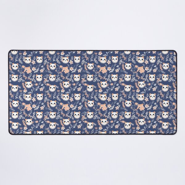 Item preview, Royal Blue and Peach Cute Panda Composite Overlay Pattern #5 designed and sold by ARTficiallyAnon.
