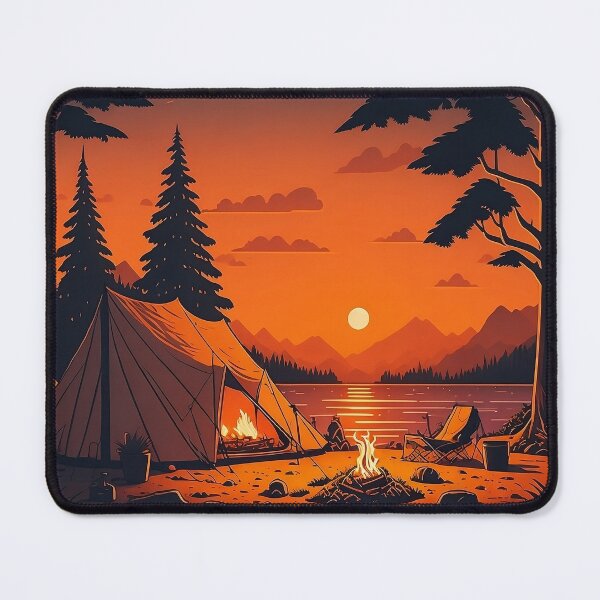 Item preview, Sunset Serenity: Camping Artwork designed and sold by Glitchart66.