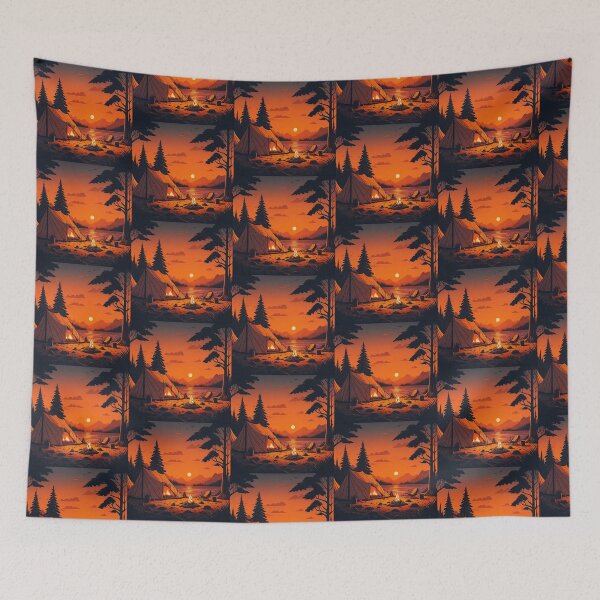Item preview, Sunset Serenity: Camping Artwork designed and sold by Glitchart66.