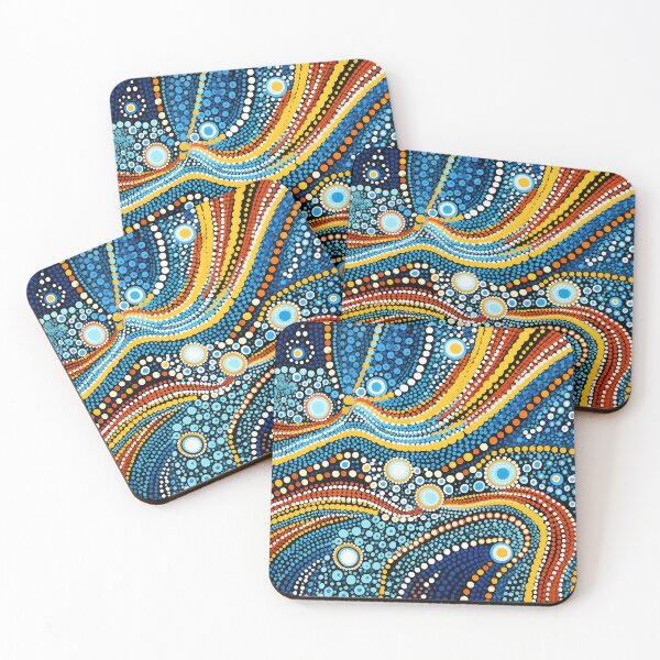 Item preview, Milky Way Aboriginal Dot Art CalamelArt AI Art  designed and sold by CALAMELART.