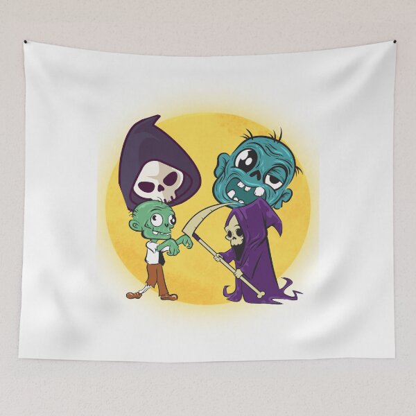 Item preview, Cute Zombie & Reaper designed and sold by GalaxyArtForge.