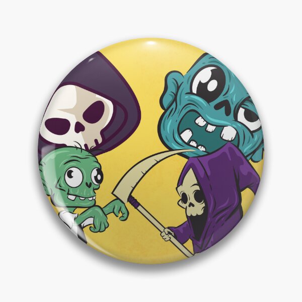 Item preview, Cute Zombie & Reaper designed and sold by GalaxyArtForge.