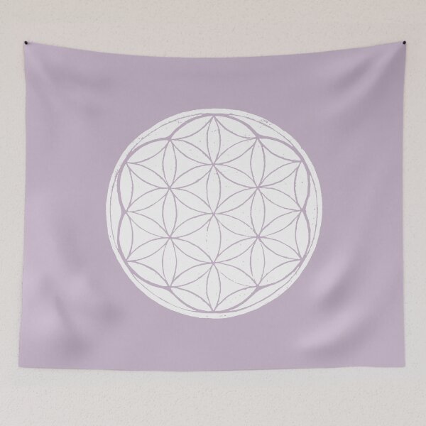 Artikelvorschau, Flower of Life Linocut - Snow + Dust entworfen und verkauft von Irene Estelle.